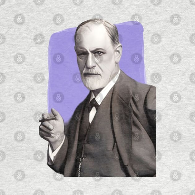 Austrian Neurologist Sigmund Freud illustration by Litstoy 